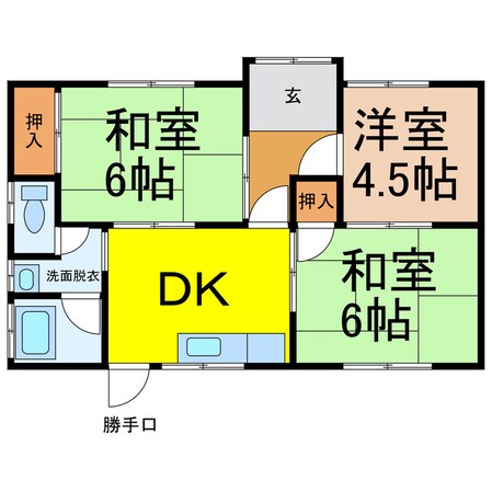 青野借家の物件間取画像